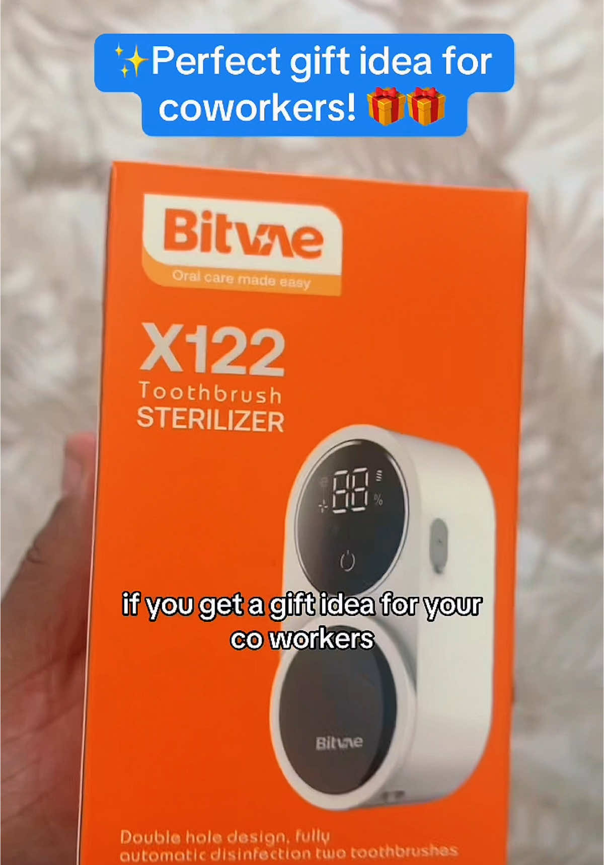 The entire office is getting these! Gifts for coworkers = DONE ✅  #giftsforcoworkers #coworkergifts #officegifts #coworkergiftidea #whiteelephantgift #christmasofficeparty #giftideasforcoworkers #officegiftexchange #bitvaeoralcare #toothbrushsterilizer #tiktokshopfinds #giftsunder50 #giftsunder30  #creatorsearchinsights 