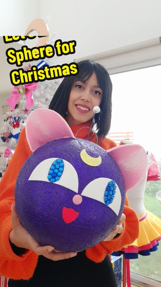 Let's make a Luna Sphere from Sailor Moon for Christmas tree. Hagamos una esfera de Luna Pelota de Sailor Moon para el árbol de navidad. #sailormoon #sailormoonchristmastree #sailormoonchristmas  #esferadenavidad #sailormoonnavidad  #adornodenavidad 