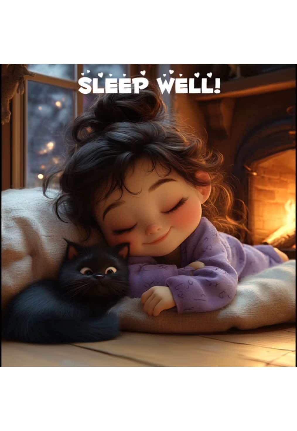 Good night, dreamers 🌙✨ Sleep well and let tomorrow bring new magic! 💫 #goodnight #sweetdreams #kittensoftiktok #aiart #aiartcommunity 
