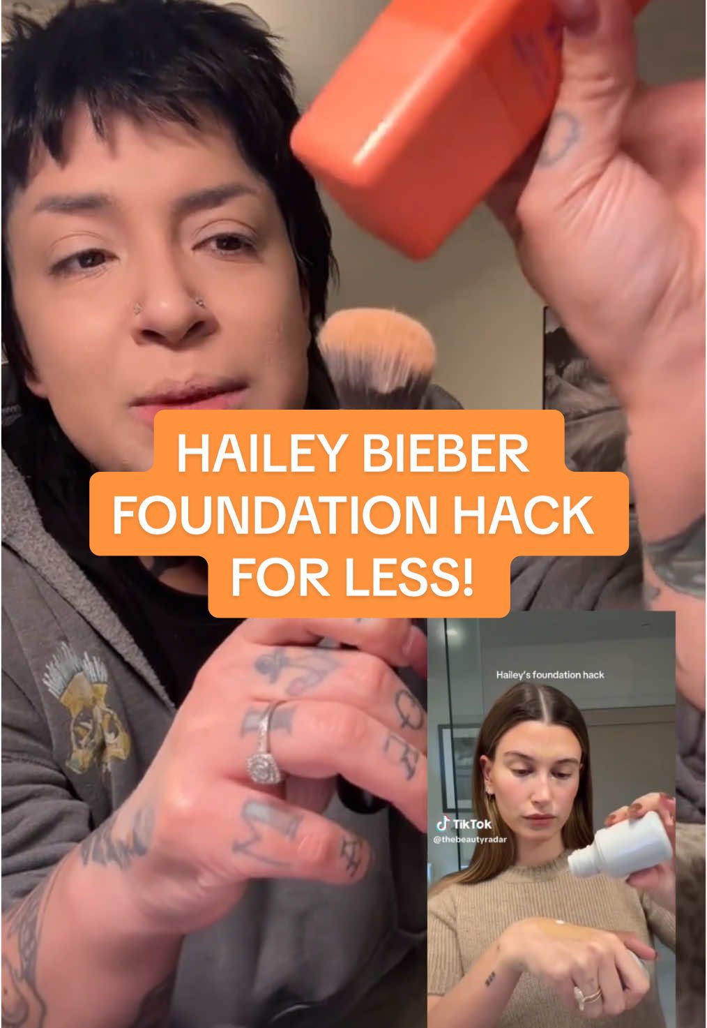 Nina you never dissapoint!! New fave hack for dry skin glam✅✨ Hydrating milky toner is THAT GIRL🍼🥛✨ #byoma #skincare #makeup #beauty #foundationhack #toner 