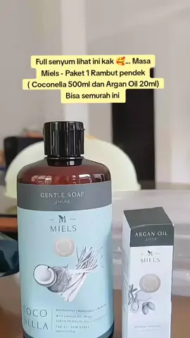 Yuk buruan co kak sebelum kehabisan.. Miels - Paket 1 Rambut pendek ( Coconella 500ml dan Argan Oil 20ml) #miels #mielscoconella #arganoil #mielsarganoil #sabunmuka #sabunbadan 
