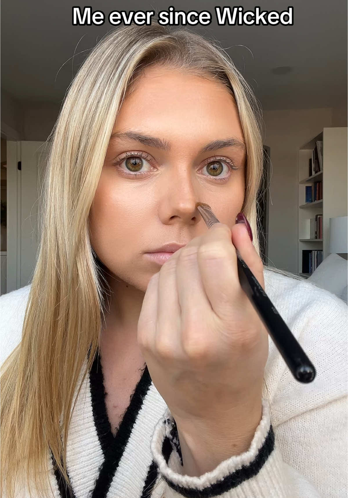 Ari’s nose 🥺💖 #wicked #wickedmovie #makeup #nosecontour #glinda #fyp 