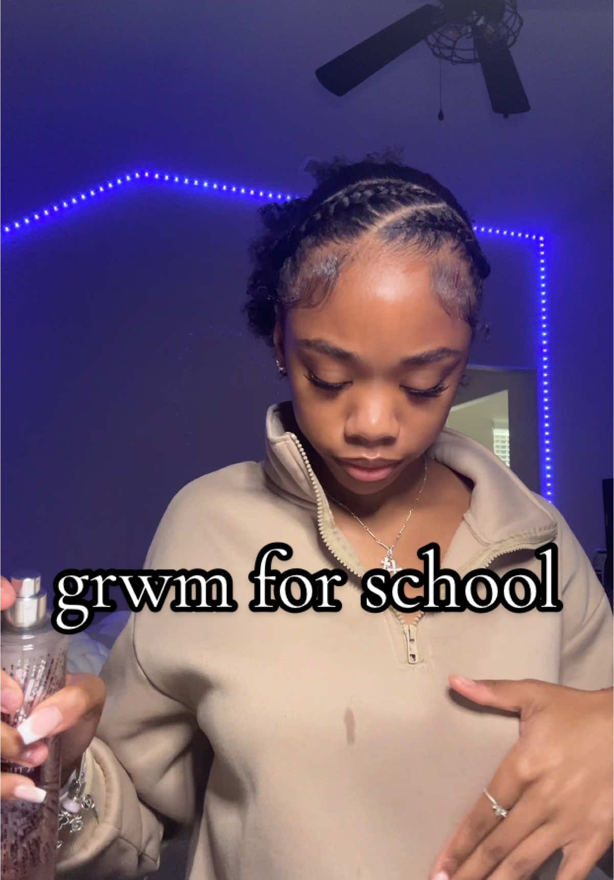 grwm for #school #foryoupage #fyp #viral #grwmroutine #curlyhair #lashclusters 