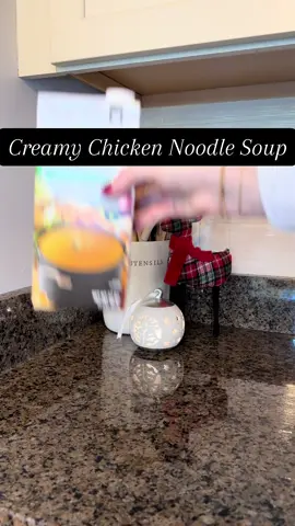 You need to try this creamy chicken noodle soup!! Here’s what you need:   2 frozen chicken breasts  1 32oz container of low sodium chicken broth 1 packet chicken gravy 1 large can of cream of chicken 1 24oz bag of Reames frozen noodles 1 10oz bag of frozen mixed veggies 1/2 tsp pepper 1/2 tsp onion powder Add everything except the frozen noodles and frozen veggies to crock pot, cook on high 4 hours, low for 8 hours, or until chicken is ready to shred. Once cooked, shred chicken and add back in along with frozen noodles and frozen veggies. Cook for about 1 hour longer on high or until noodles are done. Enjoy!!#creatorsearchinsights #crockpot #crockpotrecipes #fyp #foryoupage #asmr #asmrsounds #asmrvideo #foodtiktok #FoodTok 