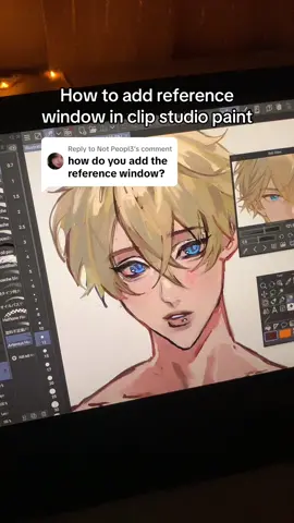 Replying to @Not Peopl3  Here you go this is how tou open a refrence window in clip studio #oc#csp#hsr#blond#guy