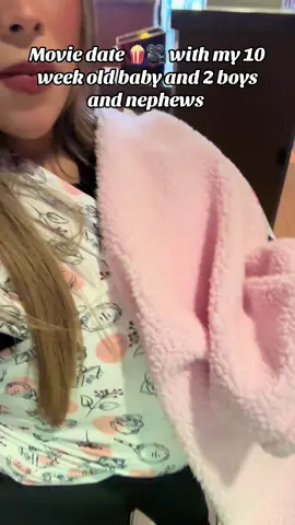 Going to the movies with 3 kids for the first time 🍿🎥👌🏼 gotta say it was a success #moana2 #newbornmom #movies #fypシ 