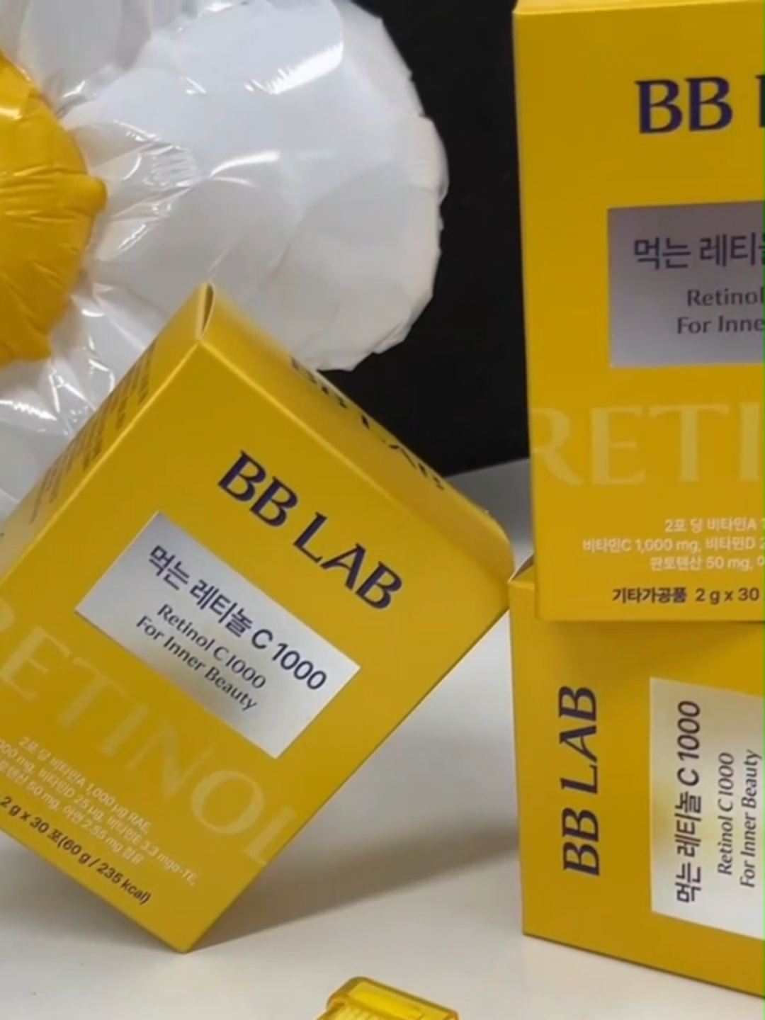 💖BBLAB Retinol C 1000: The Ultimate Inner Beauty Solution for Radiant Skin💖 Reveal your skin’s natural glow with BB LAB, Korea’s No.1 inner beauty brand, trusted for its commitment to youthful, confident beauty. Our Retinol C 1000 powder blend combines science and innovation to rejuvenate your skin from within, delivering radiant, healthy-looking results. ✨ Packed with 1000 MIU/g of retinol (Vitamin A), this supplement promotes skin renewal, smooths fine lines, and refines texture for visibly softer, youthful skin. [Glow-Enhancing Vitamin C] Each serving includes 1000mg of Vitamin C to brighten your skin, fade dark spots, and boost collagen production, ensuring a radiant, luminous complexion. [Calm & Repair with B5] Infused with 50mg of Pantothenic Acid to soothe, hydrate, and repair skin for a naturally balanced glow. 🌟 Take the first step toward radiant, youthful skin. BBLAB Retinol C 1000 is your inner beauty ally, helping you look and feel your best every day. Your journey to timeless beauty starts here. 💖 #bblab #nutrionebblab #bblabkorea #bblabglobal #bblabcollagen #bblablowmolecularcollagen #bblabcollagenkorea #bblabamazonofficial #amazonkoreancollagen #amazoncollagenkorean #lowmolecularfishcollagen #marinecollagen