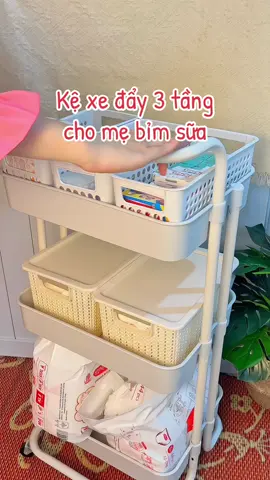 Kệ xe đẩy 3 tầng cho mẹ bỉm sữa #ke3tangdanang #kedanang3tang #ke3tangcobanhxe #kexedayspa 