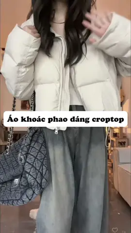 Áo phao dáng croptop.#phoidoxinh #xuhuong #thoitrangmuadong #fyp #thoitrangnu #outfit