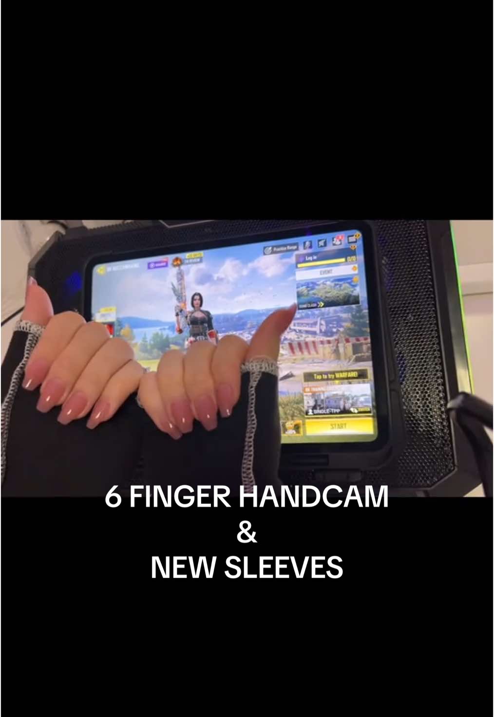 new ÄMK sleeves and the best one for mobile gaming / 6 finger handcam💅🏼 @AMK @AkmaN.ämk 👑 its available✨ #fyp #fürdich #callofduty #callofdutymobile #handcam #GamerGirl #nails #viral_video #game 
