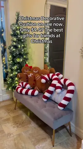 adorable Christmas pillows! #christmaspillows #gingerbreadpillow #gingerbreadmanpillow #decor #christmasdecor #gingerbreadman #candycane #allthingschristmas #christmasgift #tiktokshopholidayhaul #falldealsforyou #tiktokmademebuyit 