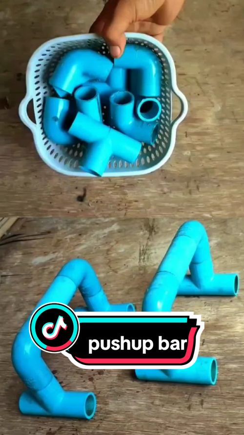 how to make homemade pushup bar @home #homemade  #DIY  #DIY  #ዳምቤል  #howtotiktok  #barbell  #GymTok  #homegymequipment  #pushup bar #pushups 
