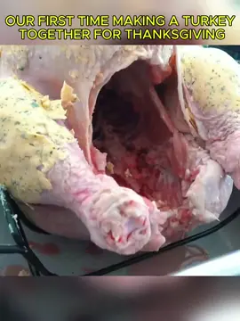 OUR FIRST TIME MAKING A TURKEY TOGETHER FOR THANKSGIVING!! #fyp #foryou #britney #bbl #doctorstrange #girlfriend #boyfriend