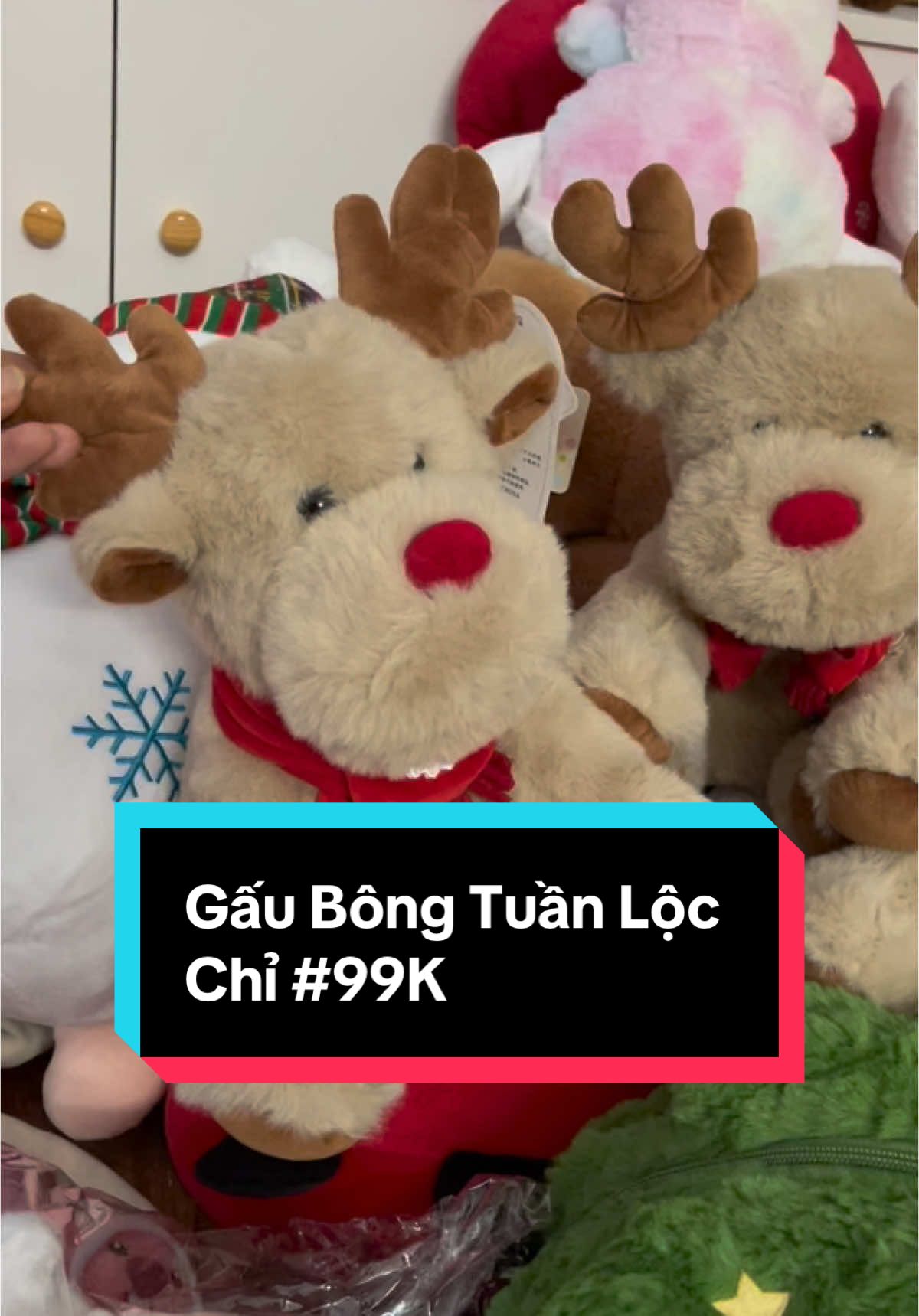 Gấu bông nai Tuần lộc lông dài sẵn hàng cả nhà nha #xhuongtiktok #gaubongquatang #gaubong #merrychristmas #noel #gaubongcaocap #tuanloc 