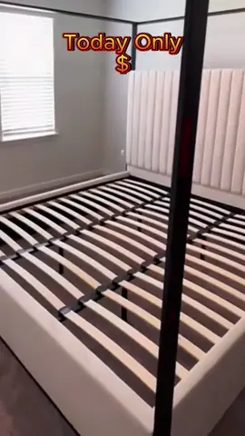 YITAHOME Metal Four Poster Canopy Bed Frame 14 Inch Platform with Built-in Headboard Strong Metal Slat Mattress Support, No Box Spring Needed, Black