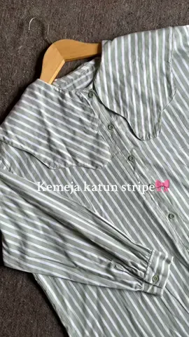 #kemejaoversize #kemejakatun #kemejastripe #kemejawanitakekinian #fyp 