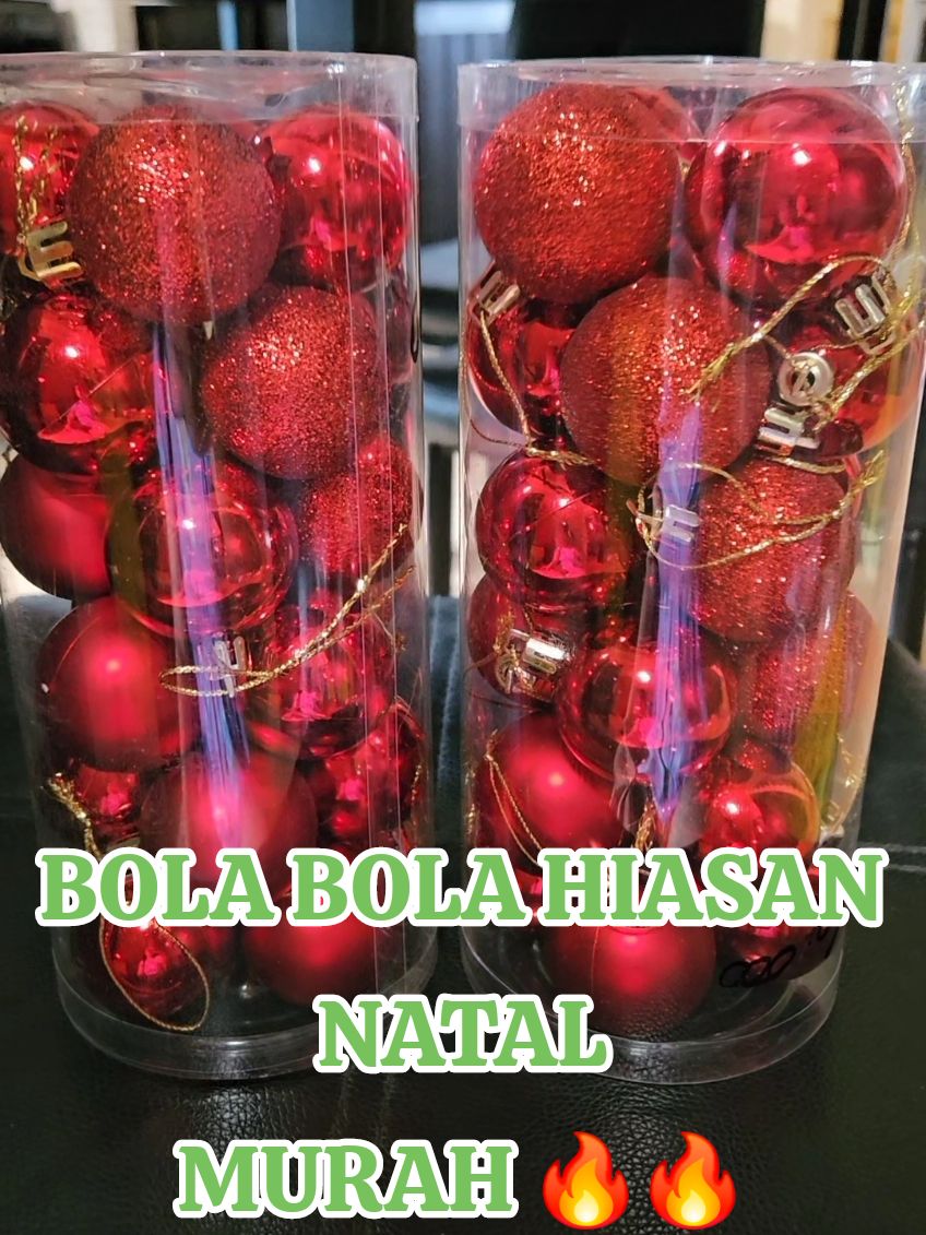 Bola bola hiasan Natal murah.#hiasan #hiasannatal #pernakpernik #pernakperniknatal #pohonnatal 