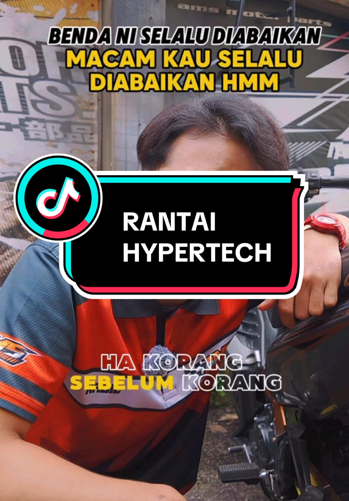 DAH BOSAN RANTAI GOLD? BOLEH CUBA RANTAI HITAM DARIPADA HYPERTECH NI SEMART WOOO HITAM ITU APA? 😆 #amsmotorparts #amsadvantech #performance #yamaha #fypシ゚ #accessories #y15zr 