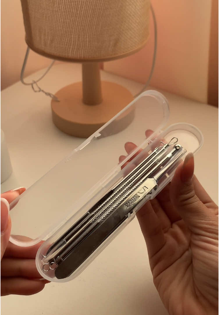 8 pcs stainless steel blackhead remover tools #blackheadsremover #stainlesssteelblackheadsremover #acneremover 