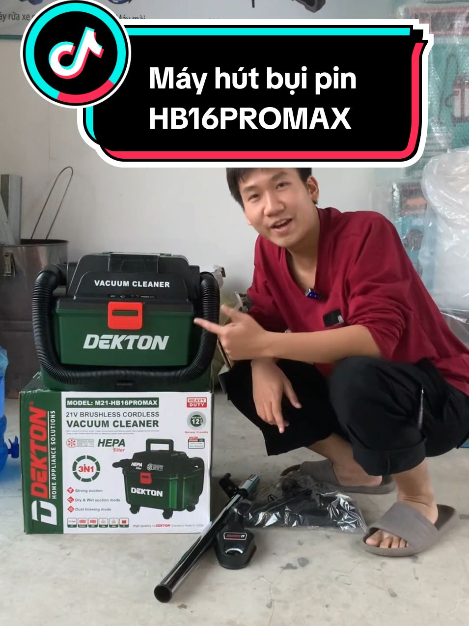 Em về mẫu máy hút bụi pin của DEKTON cho các bác ạ #mayhutbui #dekton 