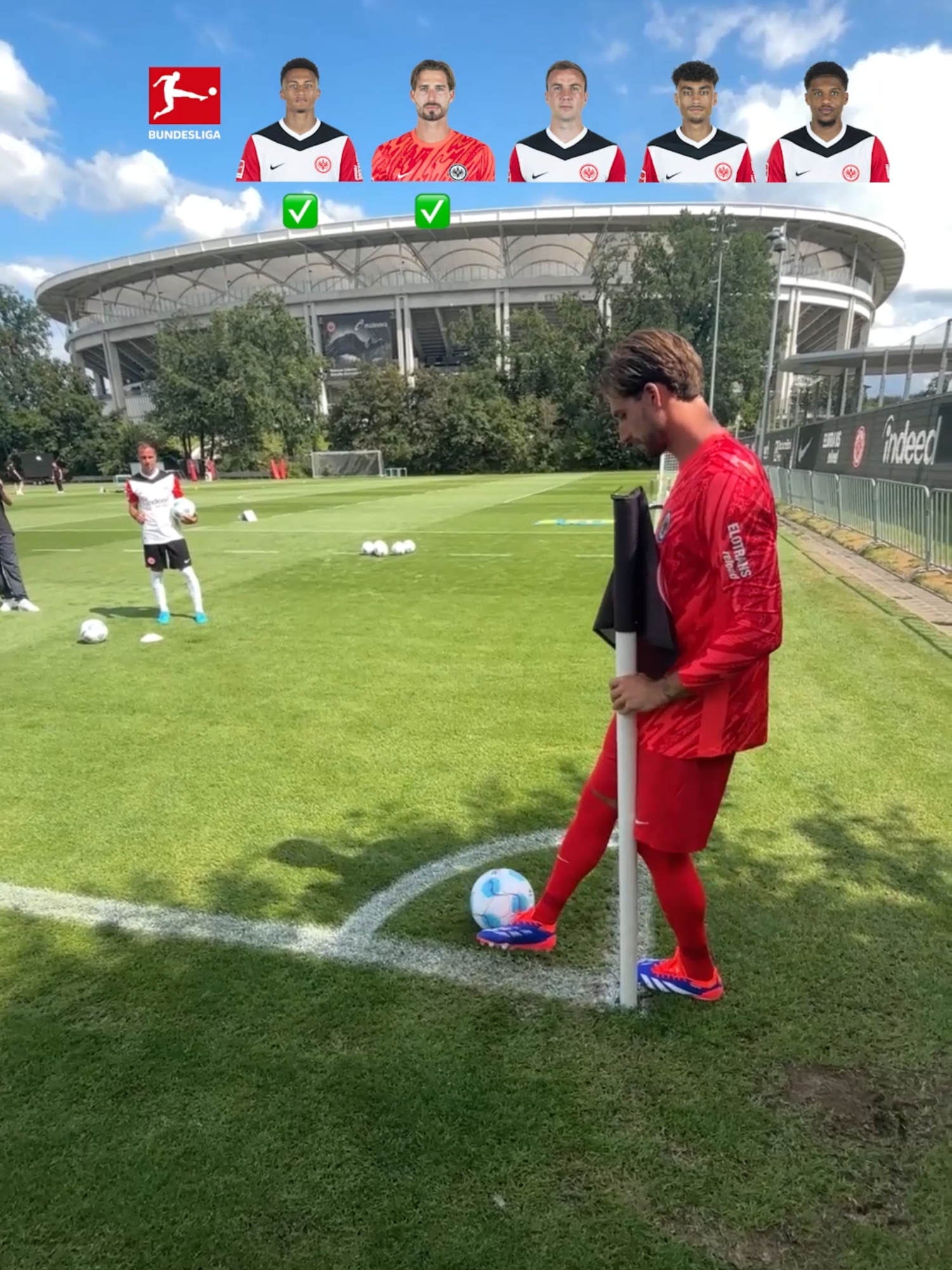 ⛳️ Quel joueur de Francfort va réussir le Corner Flag Challenge ? #football #challenge #bundesliga #soccer #frankfurt #eintrachtfrankfurt #skills #sport #sports