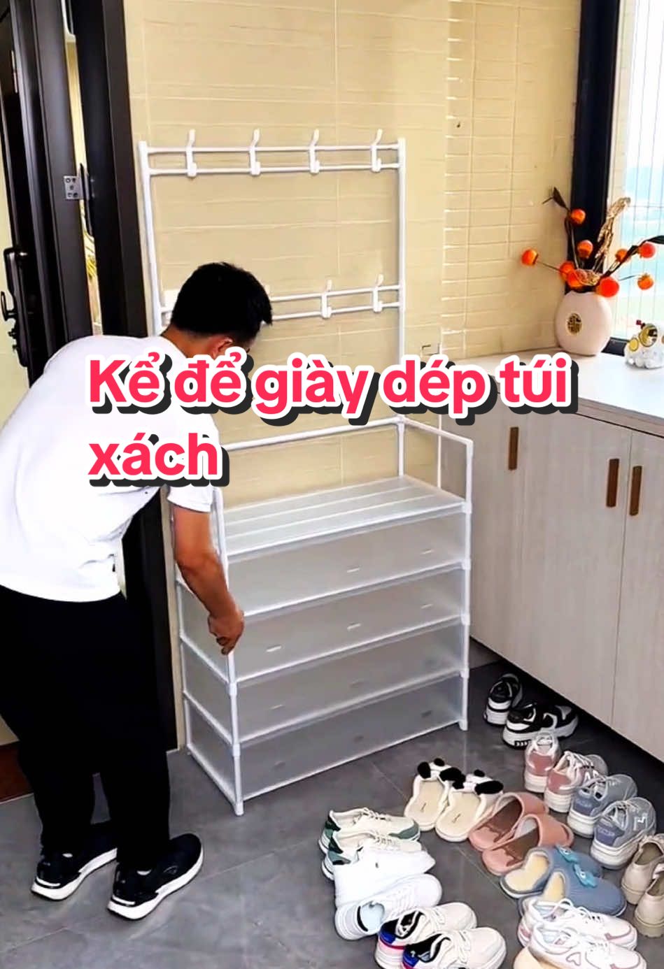 Kệ để giày dép, túi xách 5 tầng chống bụi #kedegiaydep #kedegiaydepnhieutang #kedegiaydepdanang #kedegiaydepthongminh #kedegiaydep5tang #giadungtienich 