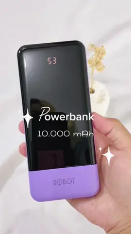 powerbank 10.000 mAh, simple & praktis 💜 #powerbank #powerbankmurah #fyp 
