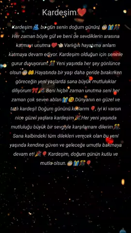 İYİ Kİ KARDEŞİM🎁🎊🎂🎉DAHA FAZLA İÇİN TAKİP ET ✅ 🙏 #iyiki #dogum #gunu #kardeşim#2025 #yilbasi #canim 