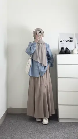 #ootdhijabstyle 🩵🤎
