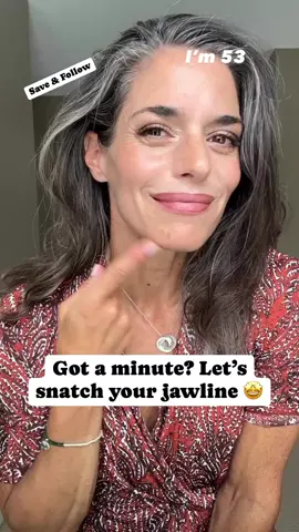 SAVE AND TRY THIS LATER: Aging well means reducing facial sagging, RBF and nasolabial folds NATURALLY - no fillers, thank you! This means you’ll want to develop your cheek muscles, because when these sag, your whole lower facial area sags.  Here, I’m giving you two easy exercises to age well and develop your cheek muscles - that’s how you lift your whole lower jawline and get rid of nasolabial lines and marionette lines without surgery or filler.  Notes:  1. Do this in a mirror. It’s hard to feel your cheeks moving up, but easy once you can focus on them in the mirror and see them moving (or not).  2. The video is SPED UP because Lord knows we can’t have a video that’s too long. When you do these, slow things down, go at a relaxed pace, but above all: really strive to FEEL the burn in your cheek area.  3. Remember to relax your eye area (you don’t want extra crows feet!) and think UP with your cheek muscles. It’ll click for you.  These exercises are one of my favorite aging well naturally techniques because they work - you can truly reshape your entire jawline and snatch it!  Let me know when you feel the burn 🔥 #marionettelines #facialyoga #facialexercises #snatchedjawline #over50model 