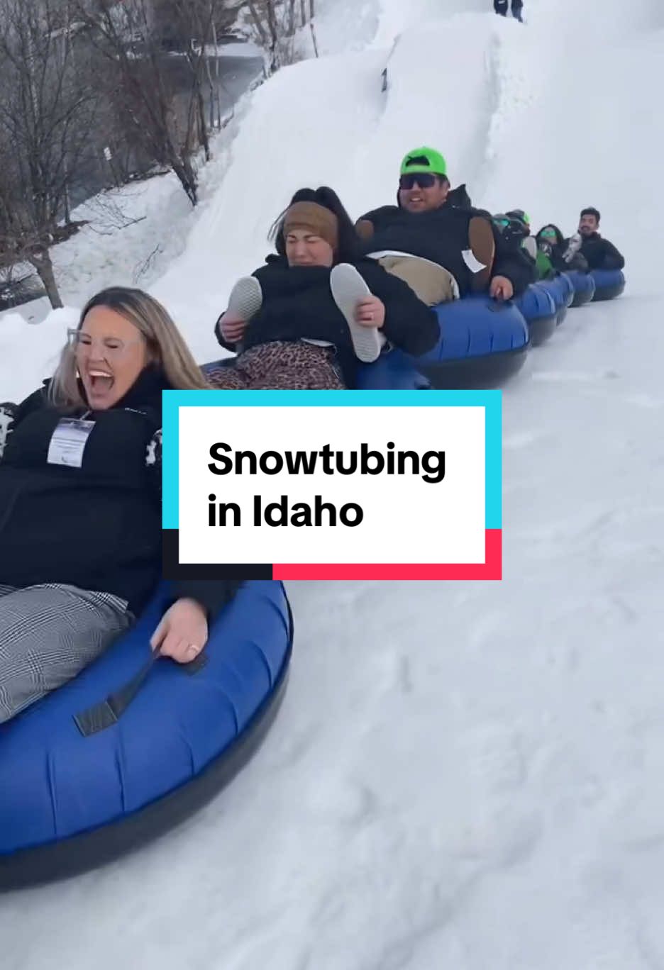 Casually sliding into winter wonderland  ❄️  Who would you want to try this with?   🎥 @gatewayparksidahofalls  📍 Ryder Park, Idaho Falls  #winterfun #winteradventures #tubing #snowtubing #idahofalls #wintertime