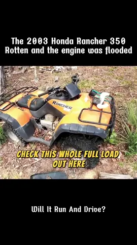 Honda ATV left rotting outside for years!Will It Run?#restoration #recovery #willitrun #old #engine #tractor #truck #repair #tiktok #fyp 