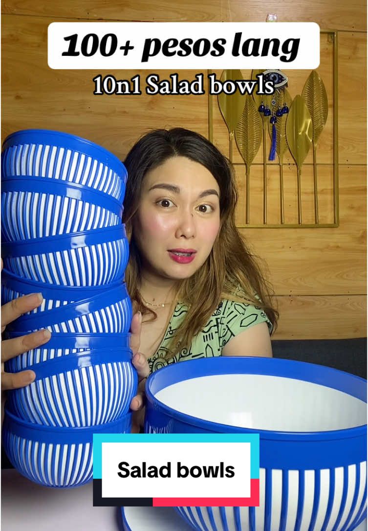 10 pcs na salad bowls na mga mi. Sulit na sulit yan #partybowls #bowls #ryks🌸 #10n1bowls #fyp 