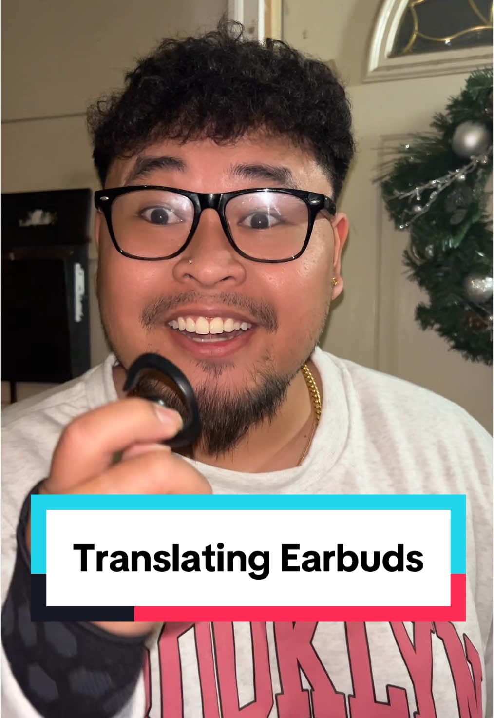 He definitely love going to my family dinner now 🤣  #Miniso #MinisoX15Pro #Earphones #Earbuds #TranslationEarbuds #TranslatingEarbuds #ForeignLanguage #Multilingual #tiktokshopblackfriday 