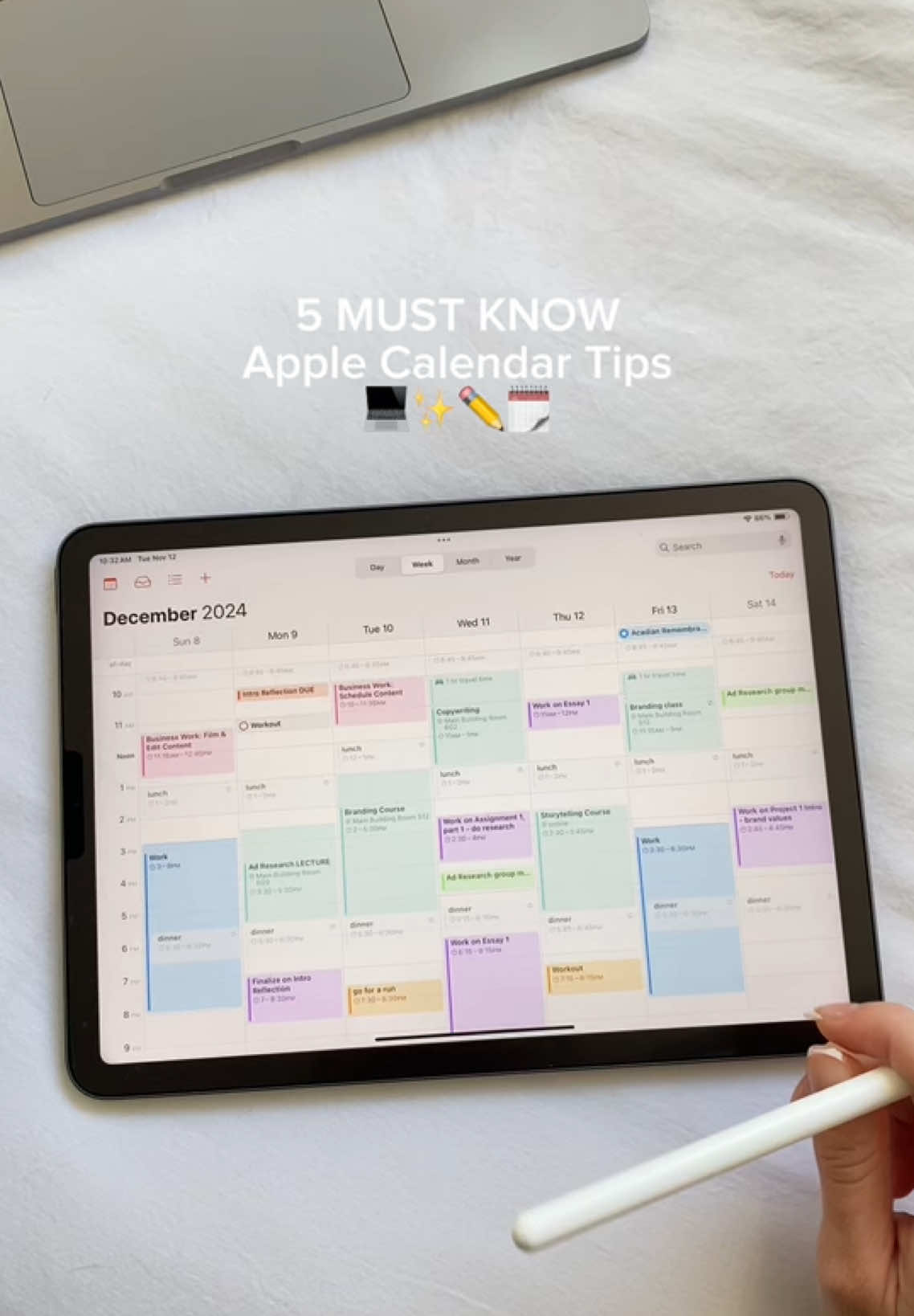 5 MUST KNOW Apple Calendar Tips🗓️✨ #applecalendar #googlecalendar #digitalplanner #ipad #productivity #ipadplanning #apple 