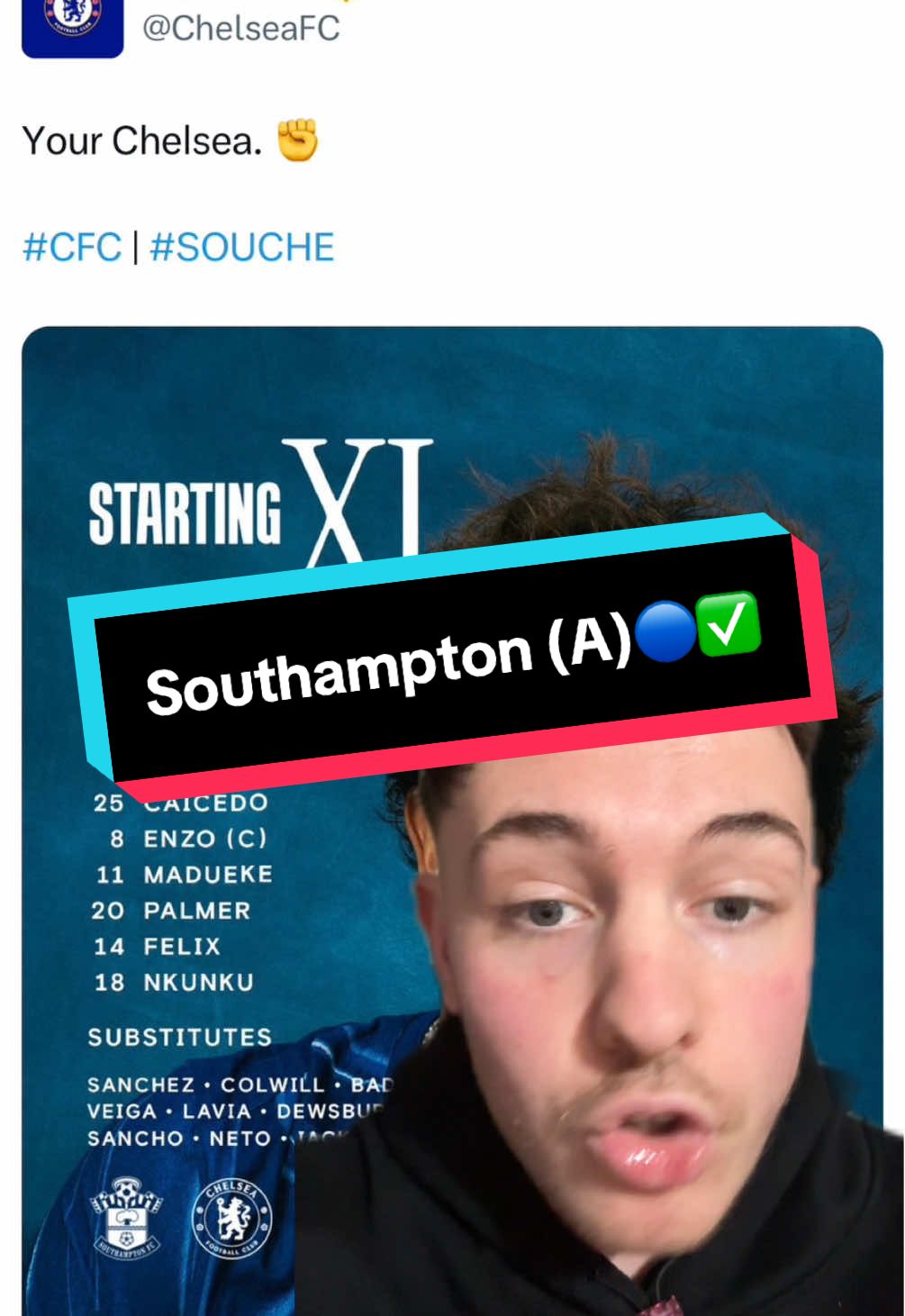 Clean sheet and plenty of goals is the minimum🔵✅#chelsea #southampton #sdpeasyyt 