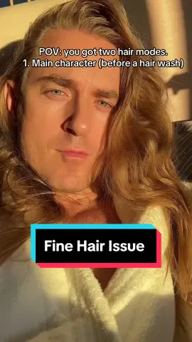 Only people with Fine Hair will understand this struggle. 😭 #guyswithlonghair #HairCareTips #straighthair 
