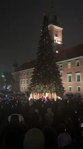 Akt włączenia światecznej ikuminacji w Warszawie.  @rafałtrzaskowski2025 #choinka #święta #iluminacja 