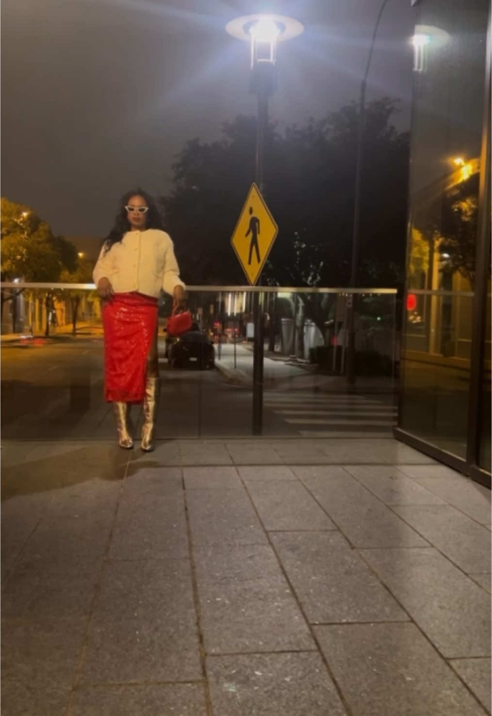 Sequined and sparkly is how I’m pulling into every holiday celebration. Also, can we all agree that these boots are a whole moment? @target  #targetstyle #holidayoutfit 