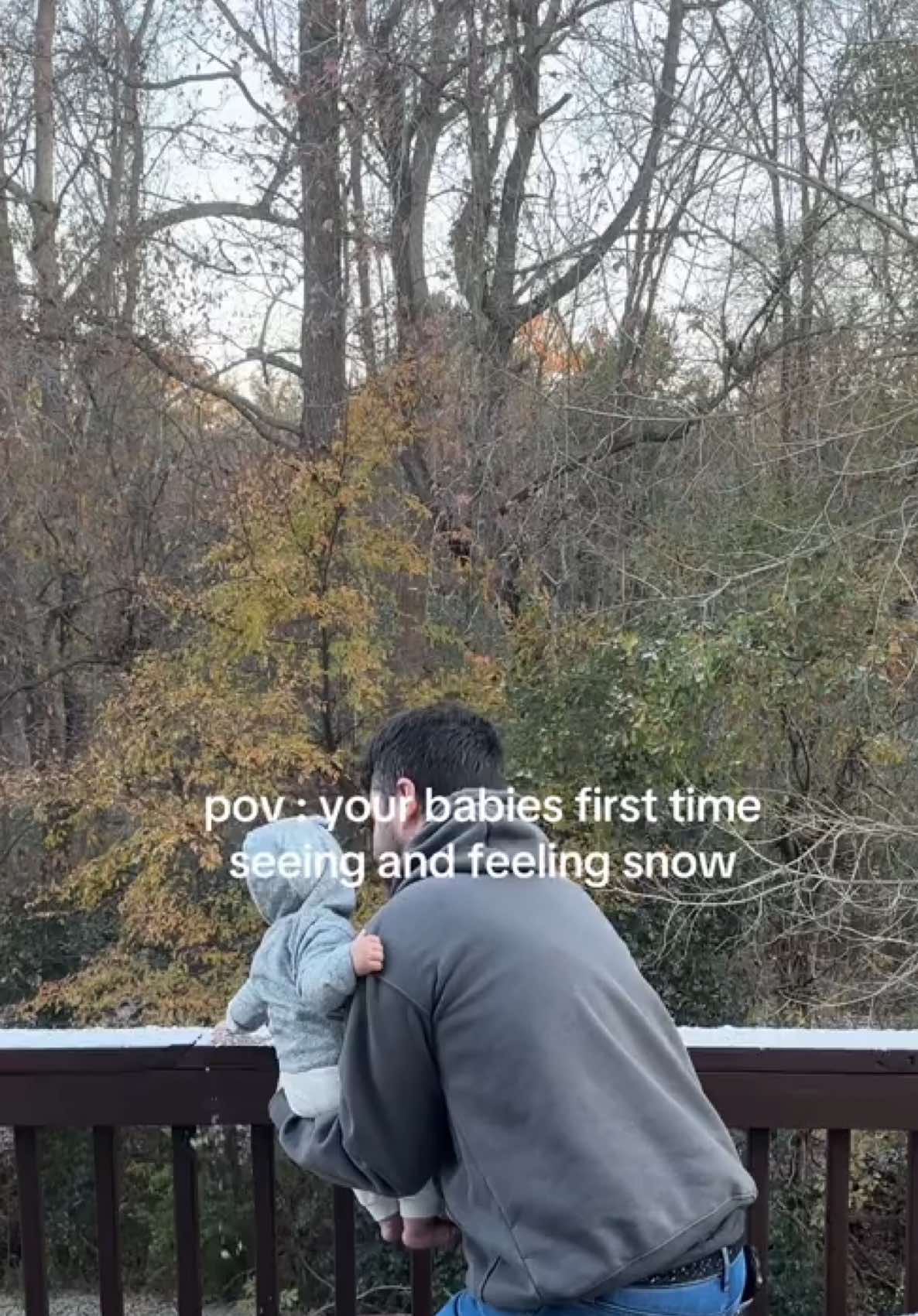 He was not impressed 😂 #snow #winter #baby #firsttime #parentsoftiktok  