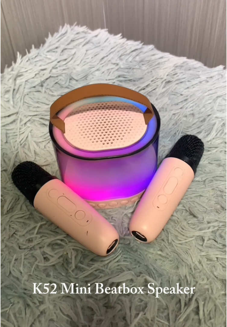Small but loud speaker! K52 Mini Beatbox Speaker 🥰❤️ Available in single and dual mic 🎤🛒 #fyp #blutoothspeaker #newbeats #speaker #techtok #foryou #portablekaraoke #karaokespeaker 
