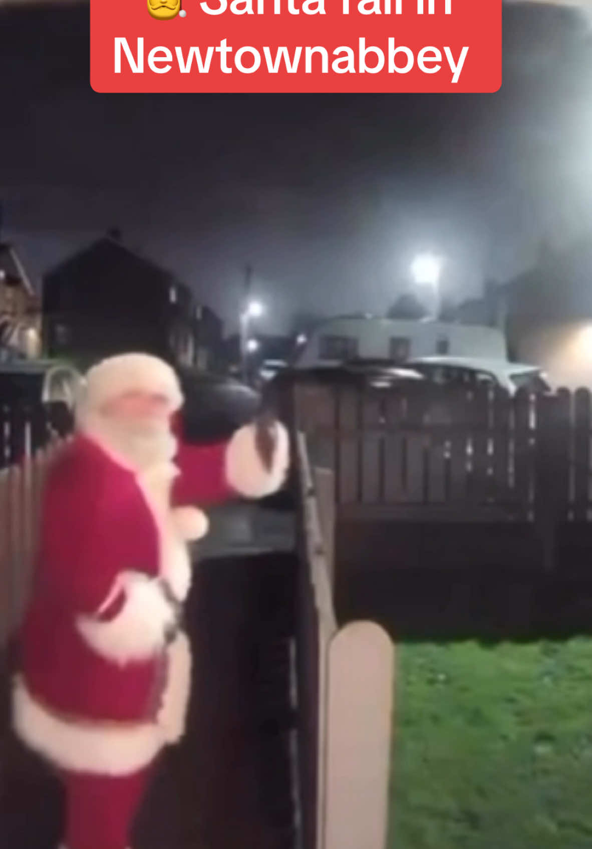 CAUGHT ON CAMERA:  The moment Santa took a tumble while doing his “rounds” in Glengormley, Newtownabbey.   Don’t worry kids - Santa has told me that other than a bruised ego - he is doing just fine! 🎅 🙊 #santafail #santa #santaclaus #santacaughtoncamera #trip #fall #funny #epicfail #glengormley #newtownabbey #coolfm #coolsaturdayshow #stuartrobinson #fyp #foryoupage #ireland #belfast #northernireland #downtownchristmas #downtownradio  🎥 The Legendary Character Club
