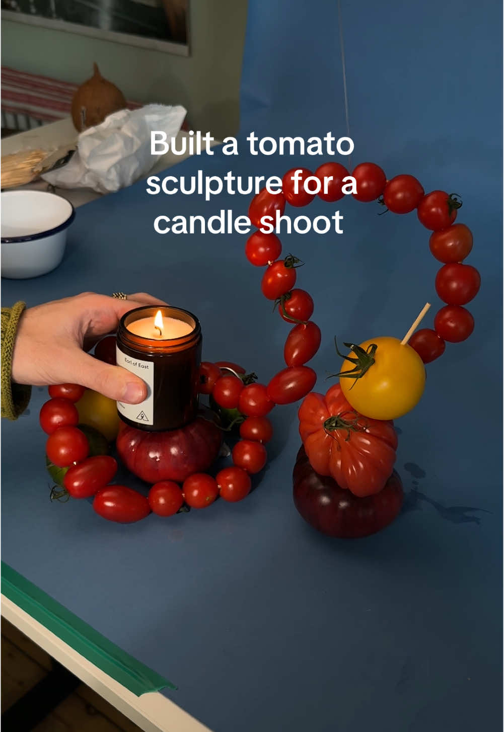 Built a tomato sculpture which was harder than I expected #stilllife #foodphotography #artdirection #earlofeast #productstyling 