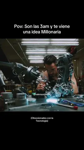 “Las mejores ideas surgen de noche” 👨🏻‍💻💬 #fyp #tecnologia #tonystark #millonario #motivation #marvelstudios 