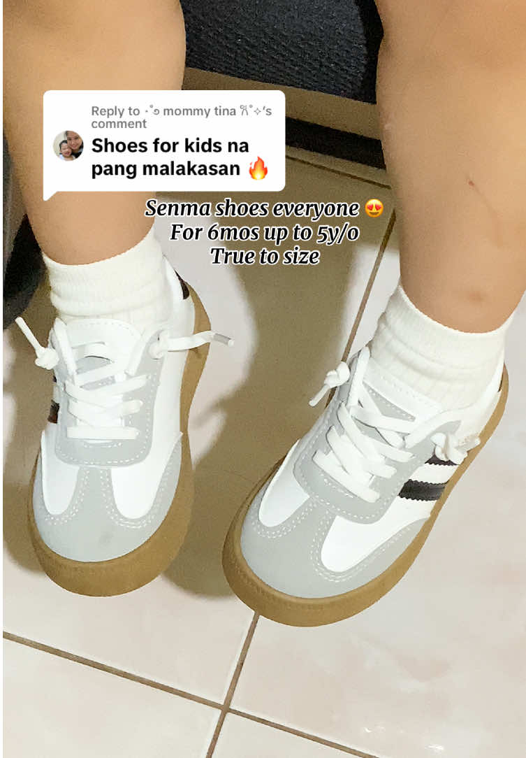 Replying to @⋆˚࿔ mommy tina 𐙚˚⟡ Soafeeer ganda talaga mga mima bagay na bagay sa kahit anong ootd ng baby mo 🥰 i highly recommend this! 🫶🏻 #senma #sambashoes #sambainspired #senmashoes #shoesforkids #senmakidsfashion #shoesrecommendation #momfinds 