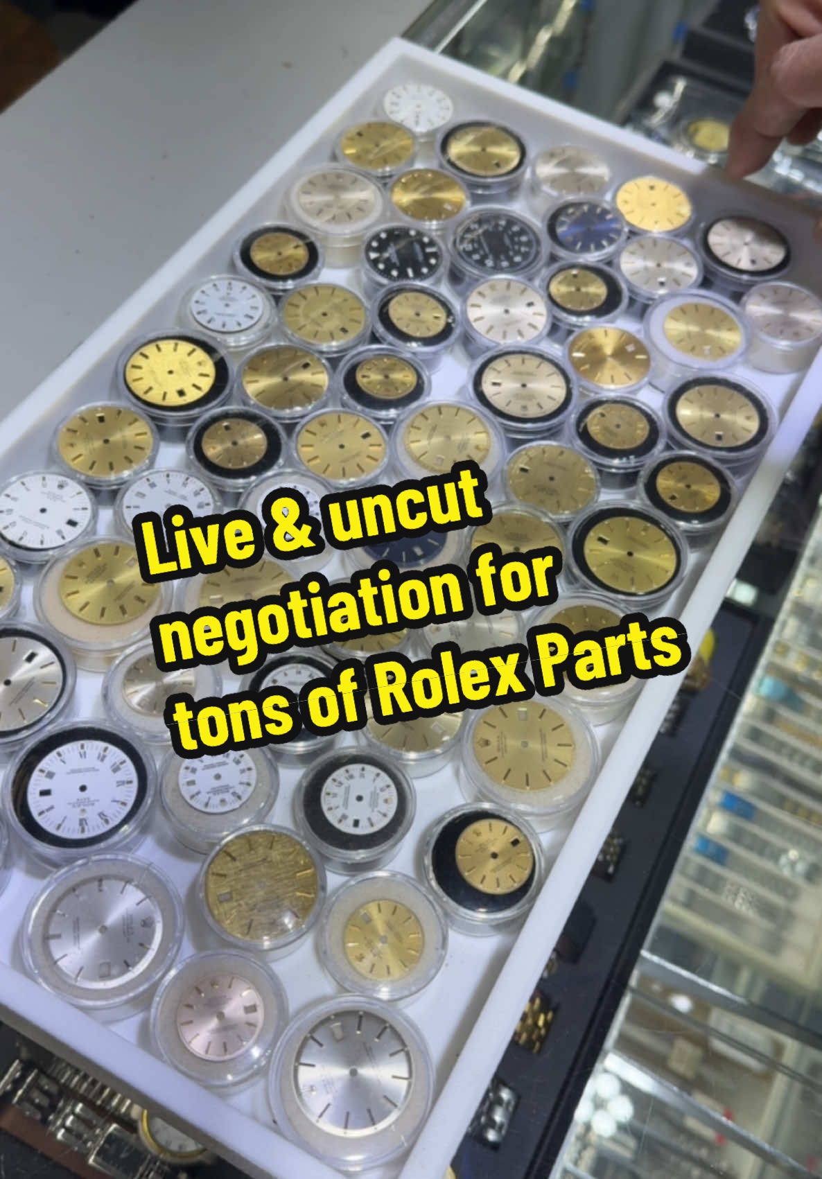 In this video, John is going through trays of Rolex parts trying to find tje best deal #rolex #watches #business #entrepreneur #watchtok #foryou 
