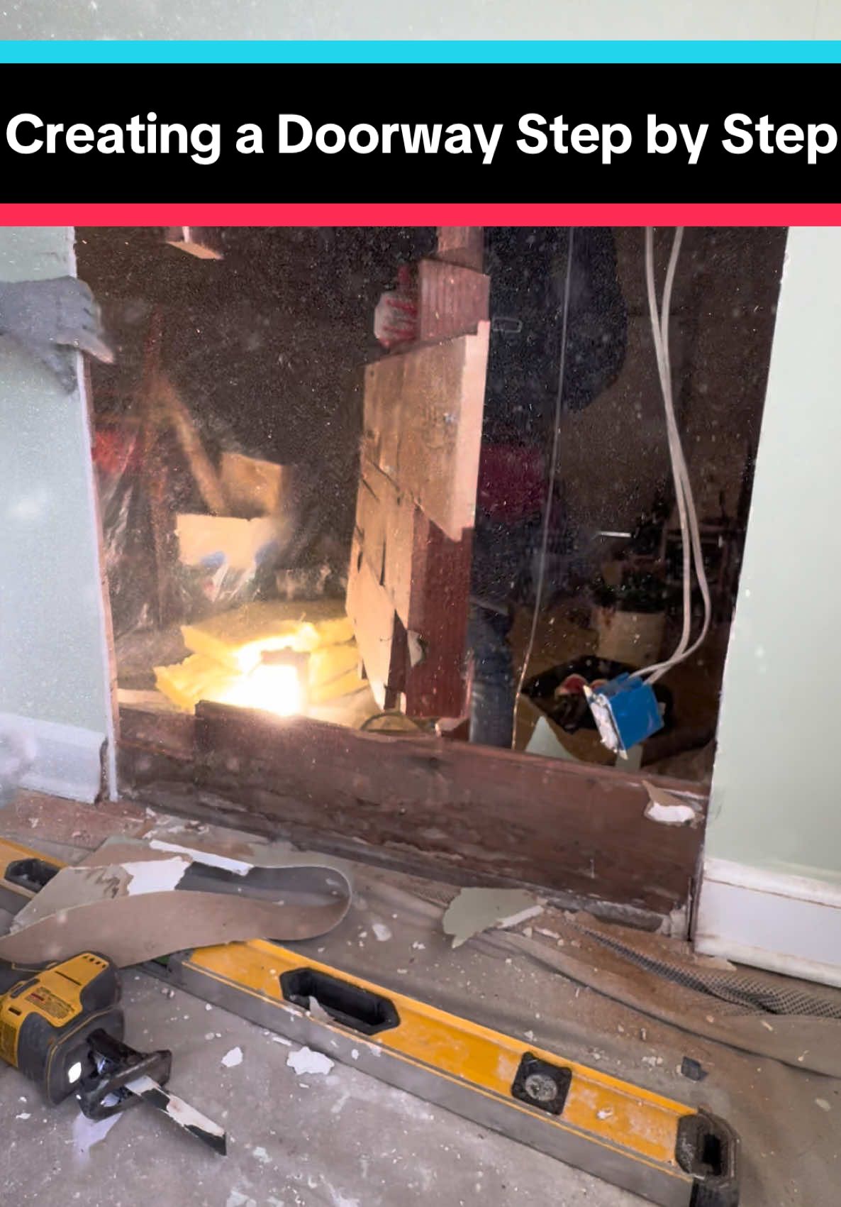 Creating a Doorway Out of Thin Air #fyp #downesconstruction #DIY #construction #constructiontok #doorway #build #trending #viral #howto #stepbystep #bluecollar #fypシ #foryoupage 