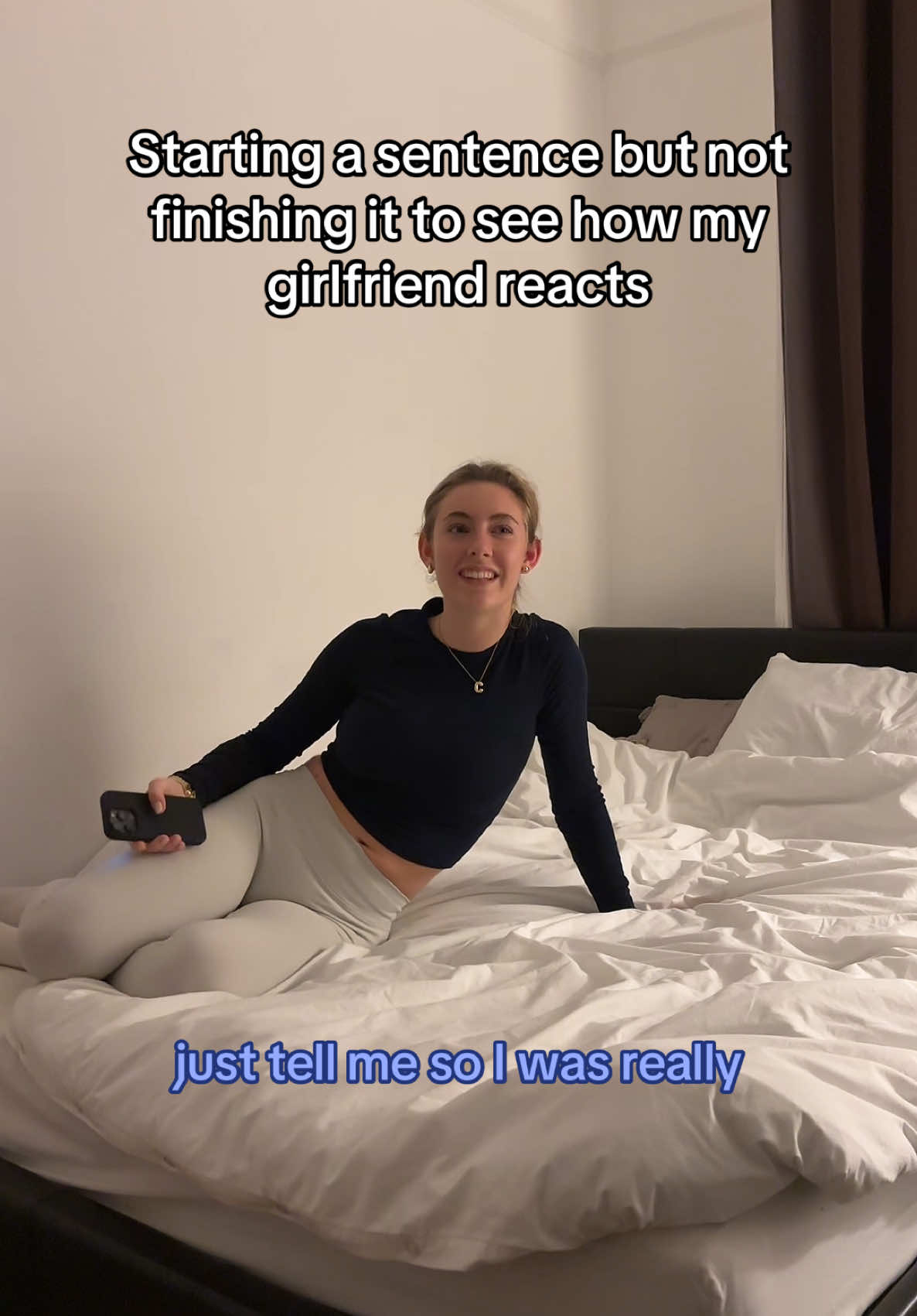 she doesn’t get annoyed but worried 😭😂 #girlfriendprank #cutegirlfriend #girlfriendreaction #couplecomedy #couplegoals 