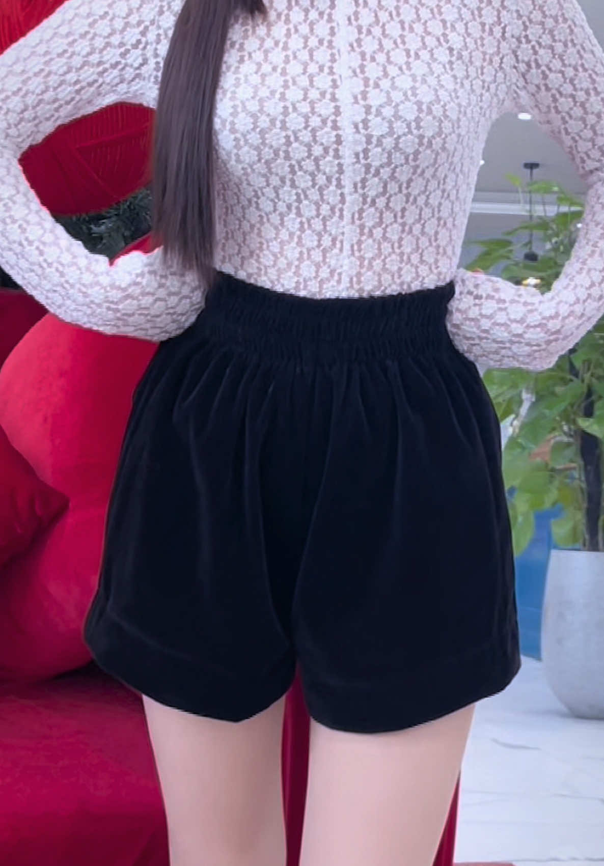 Quần short nhung phồng 2 lớp cạp chun BIGSIZE #quanshortnhung #quanshortnu #quansoocnu #xuhuong #xuhuongtiktok #thoitrangnu #reviewquanao 