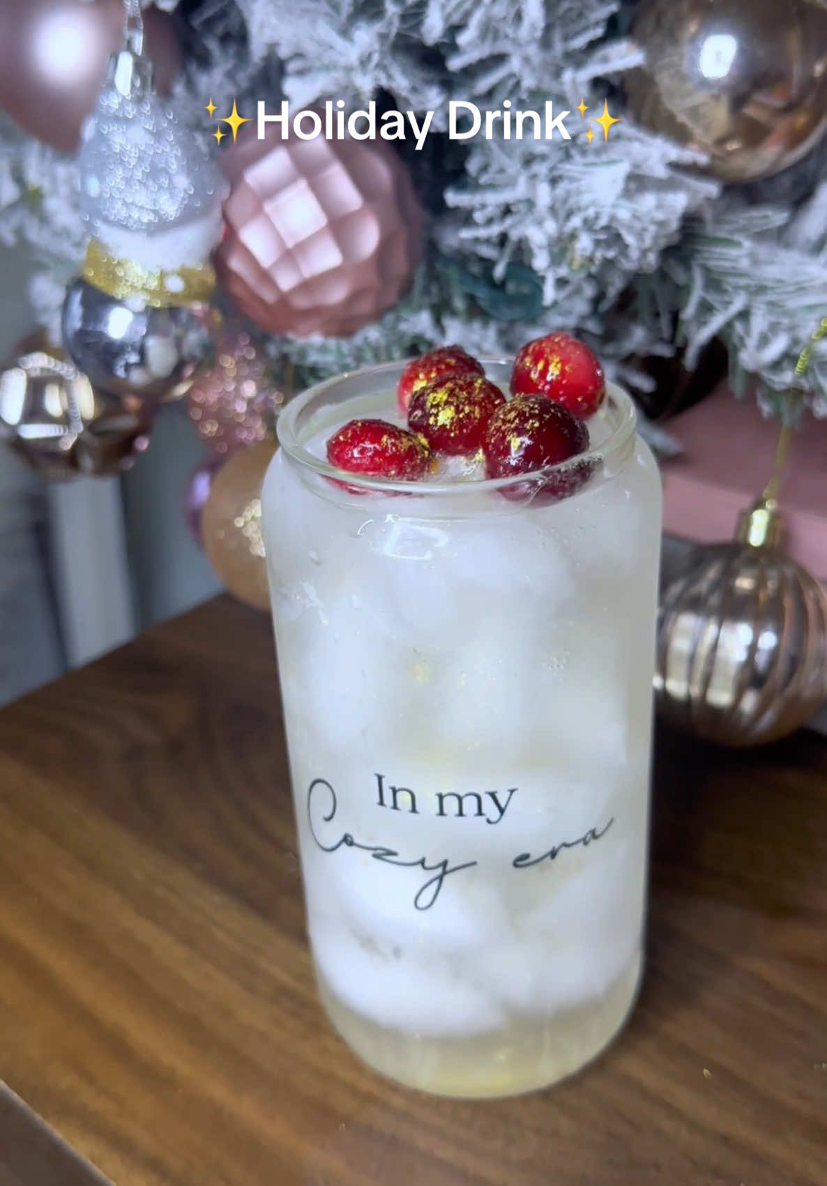 Poppi cranberry fizz is so good🫶🏽✨ Holiday drinks are a must 🎄 #girlinher20s #holidaydrinks #candycranberries #frozencranberries #romanticizeyourlife #bohogirl #holidaytiktok #poppicranberryfizz @Drink Poppi 